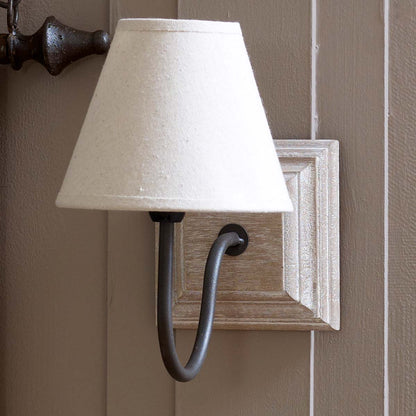 Beige Linen Cottage Wall Light