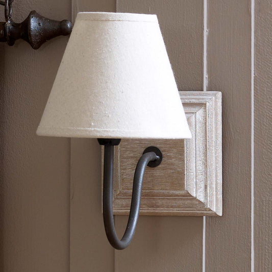  Beige Linen Cottage Wall Light 