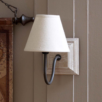 Beige Linen Cottage Wall Light