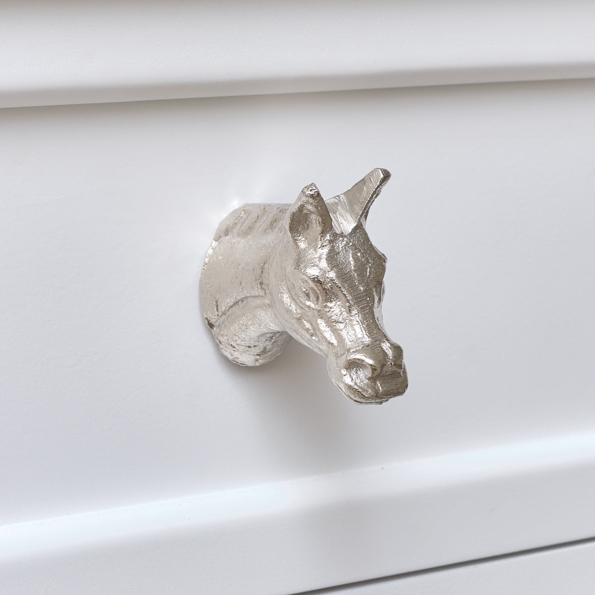 Silver Horse Drawer Knob