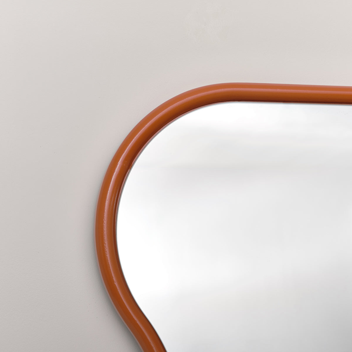 Orange Full Length Wave Mirror - 163cm x 80cm