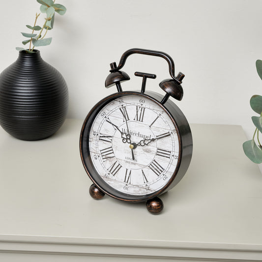  Black Table Top / Mantel Clock 15.5cm x 24cm 