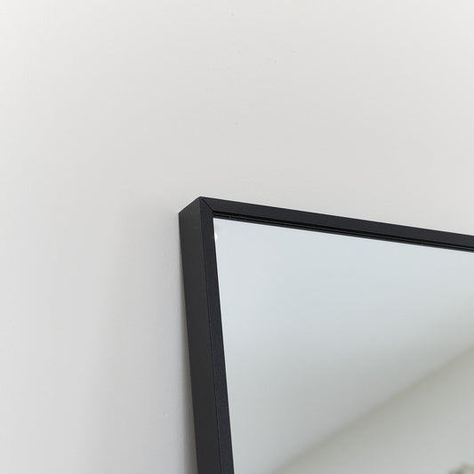  Large Black Thin Framed Leaner Mirror 80cm x 180cm 