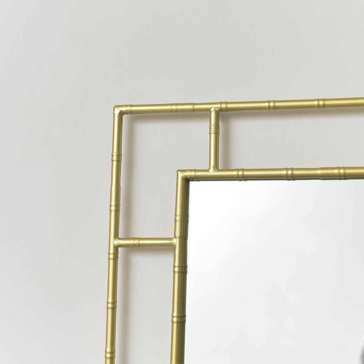 Gold bamboo store mirror