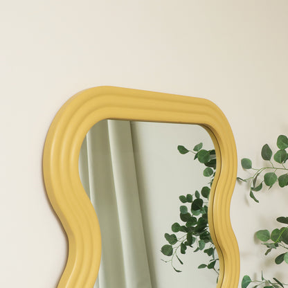 Full Length Wave Mustard Mirror