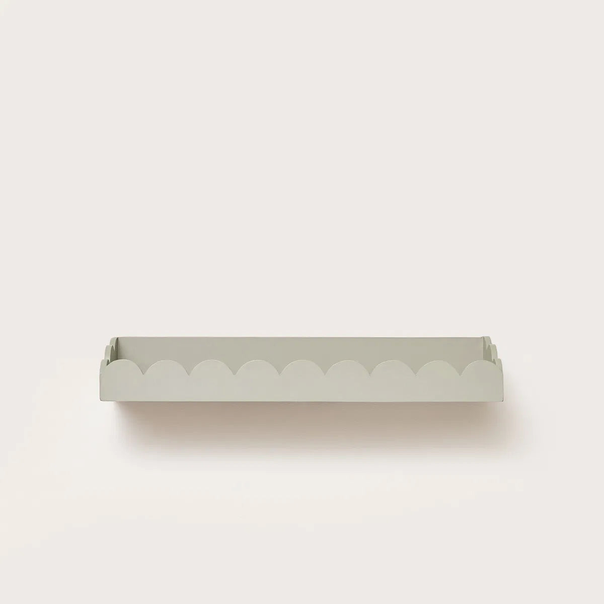 Taupe Scalloped Wall Storage Shelf - 61cm