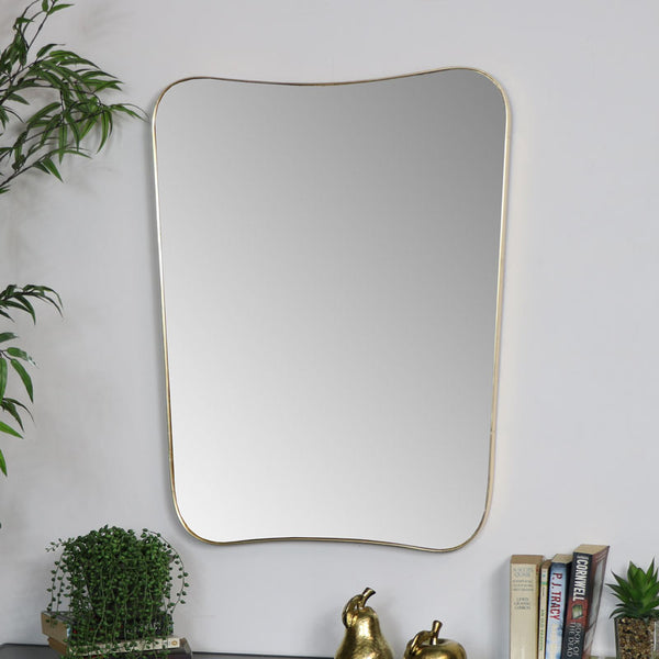 Round Gold & Black Freestanding Table Top Mirror – Windsor Browne