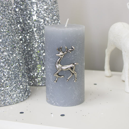  Silver Stag Candle Pin 