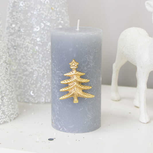  Gold Christmas Tree Candle Pin 