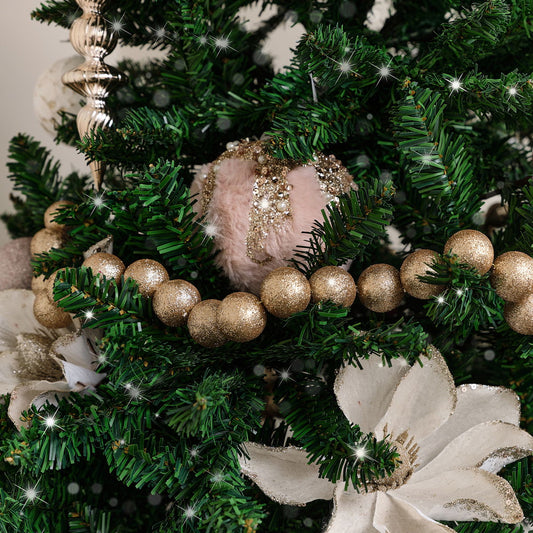  Champagne Glitter Ball Garland - 200cm 