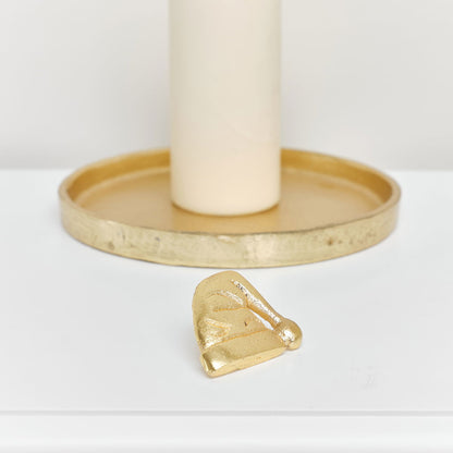 Gold Santa Hat Candle Pin