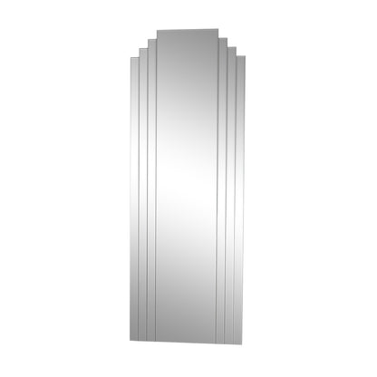 Large Frameless Art Deco Wall Mirror 52cm x 142cm