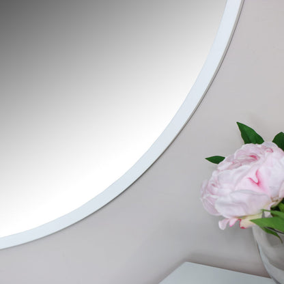 Extra Large Round White Wall Mirror 120cm x 120cm