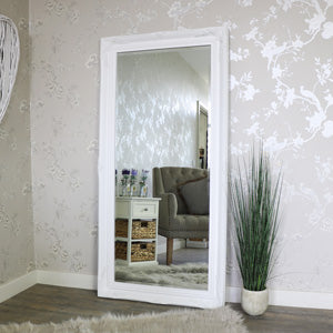  Extra Large White Ornate Wall/Floor Mirror 158cm x 78cm 