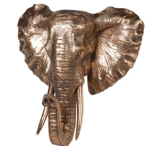  Large Gold Elephant Head Wall Mount 