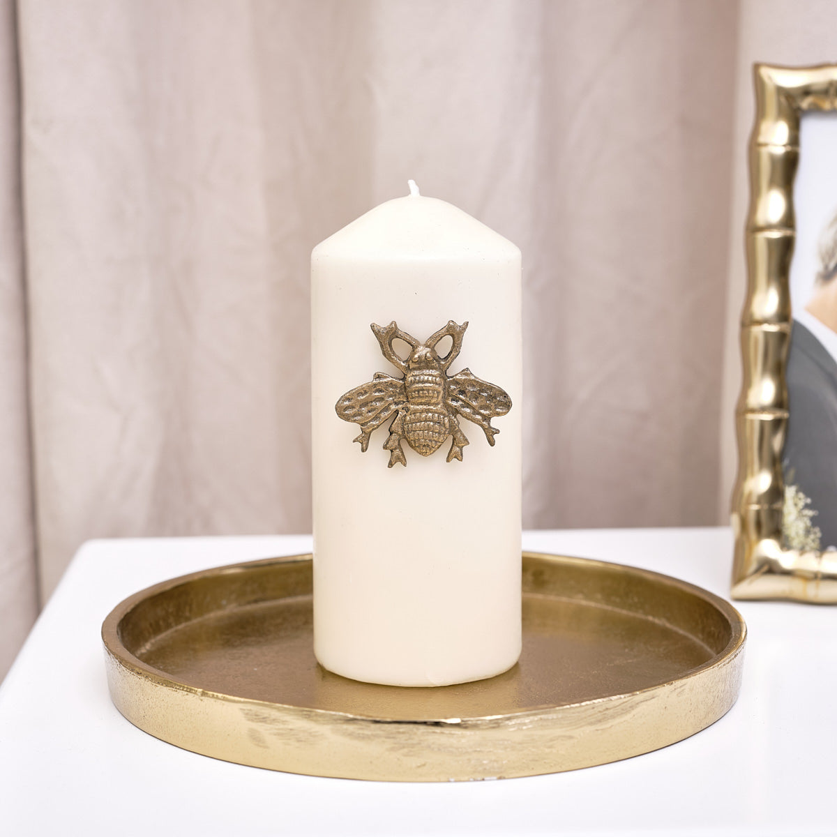 Gold Bumblebee Candle Pin