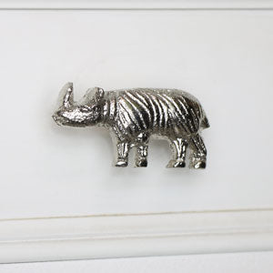  Silver Rhino Drawer Knob 