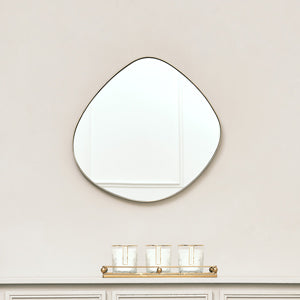  Gold Asymmetrical Pebble Wall Mirror 50cm x 50cm 