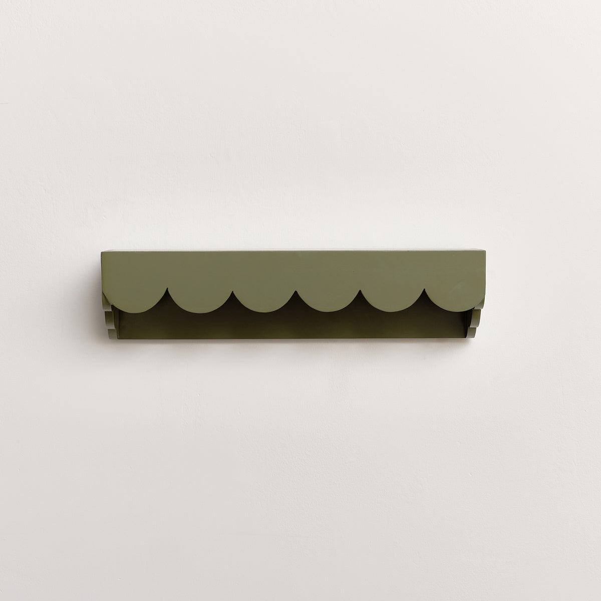 Green Scalloped Wall Storage Shelf - 40cm