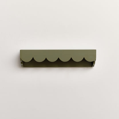 Green Scalloped Wall Storage Shelf - 40cm