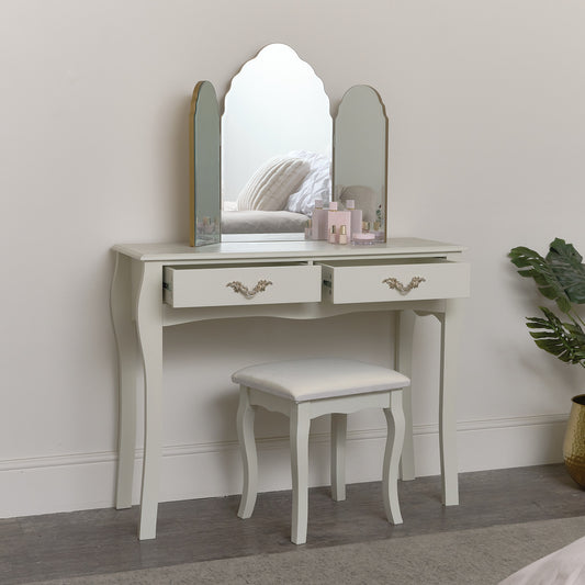  Dressing Table & Stool Set - Elizabeth Ivory Range 