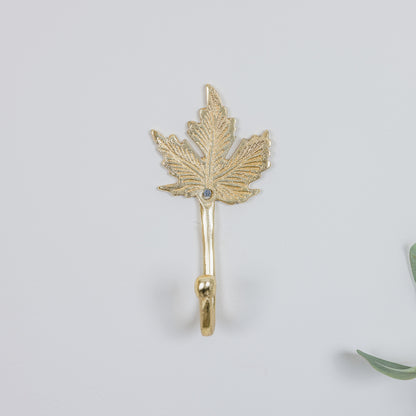 Gold Maple Leaf Wall Hook