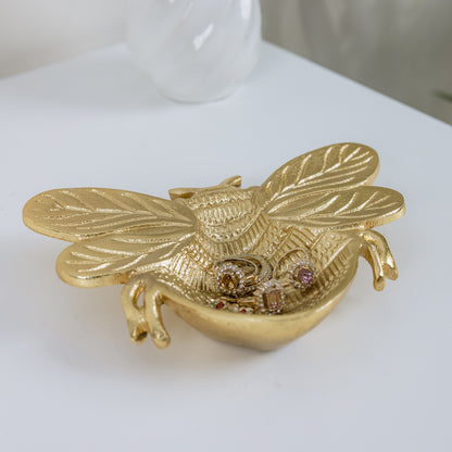 Gold Bumblebee Trinket Tray