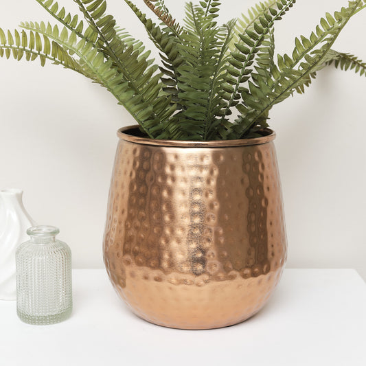  Copper Hammered Metal Planter 