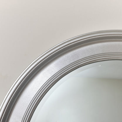 Large Round Silver Vintage Wall Mirror 80cm x 80cm