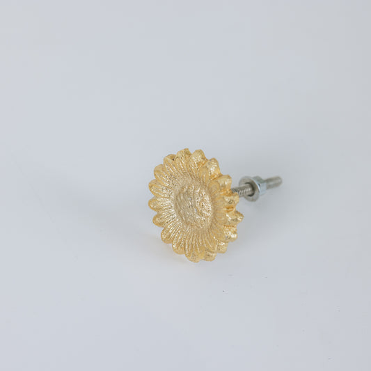  Gold Sunflower Drawer Knob 