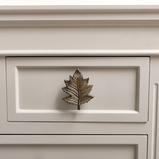  Large Rustic Leaf Drawer Knob 