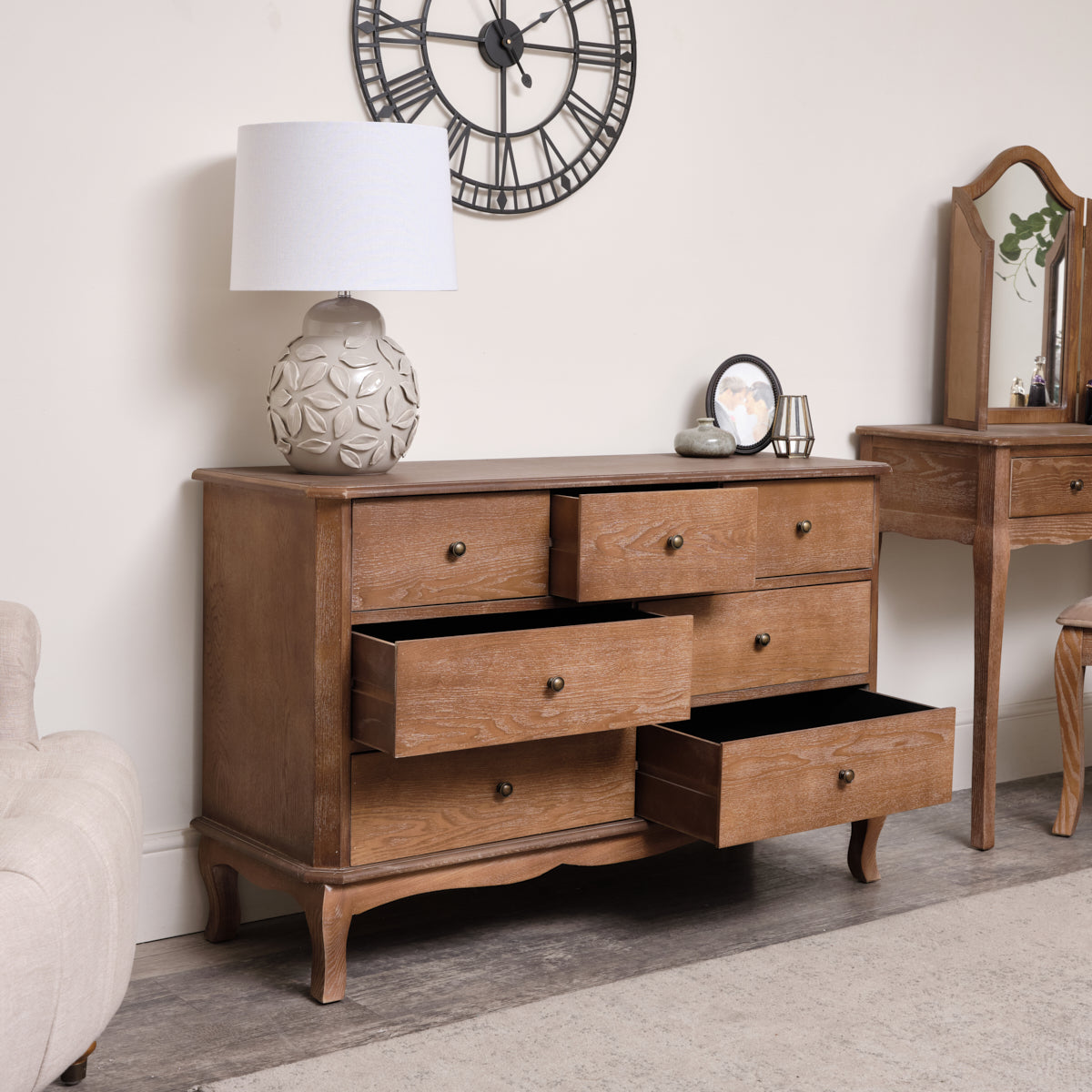 7 Drawer Wooden Chest of Drawers - Ashwell Range