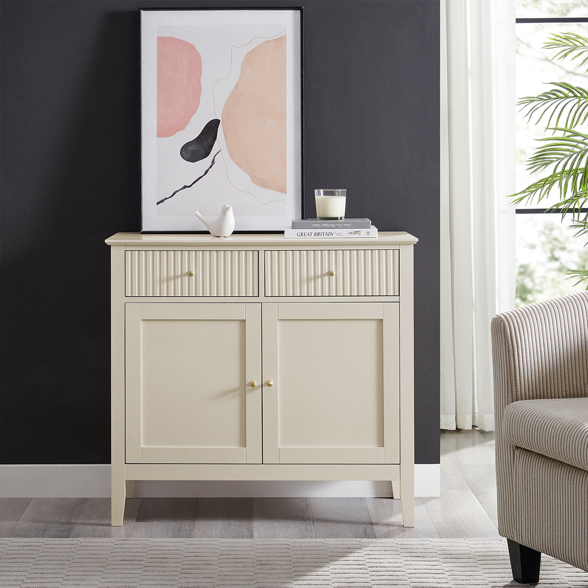 Taupe Two Door Two Drawer Sideboard - Hales Taupe Range