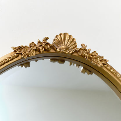 Oval Gold Ornate Wall Mirror 70cm x 56cm