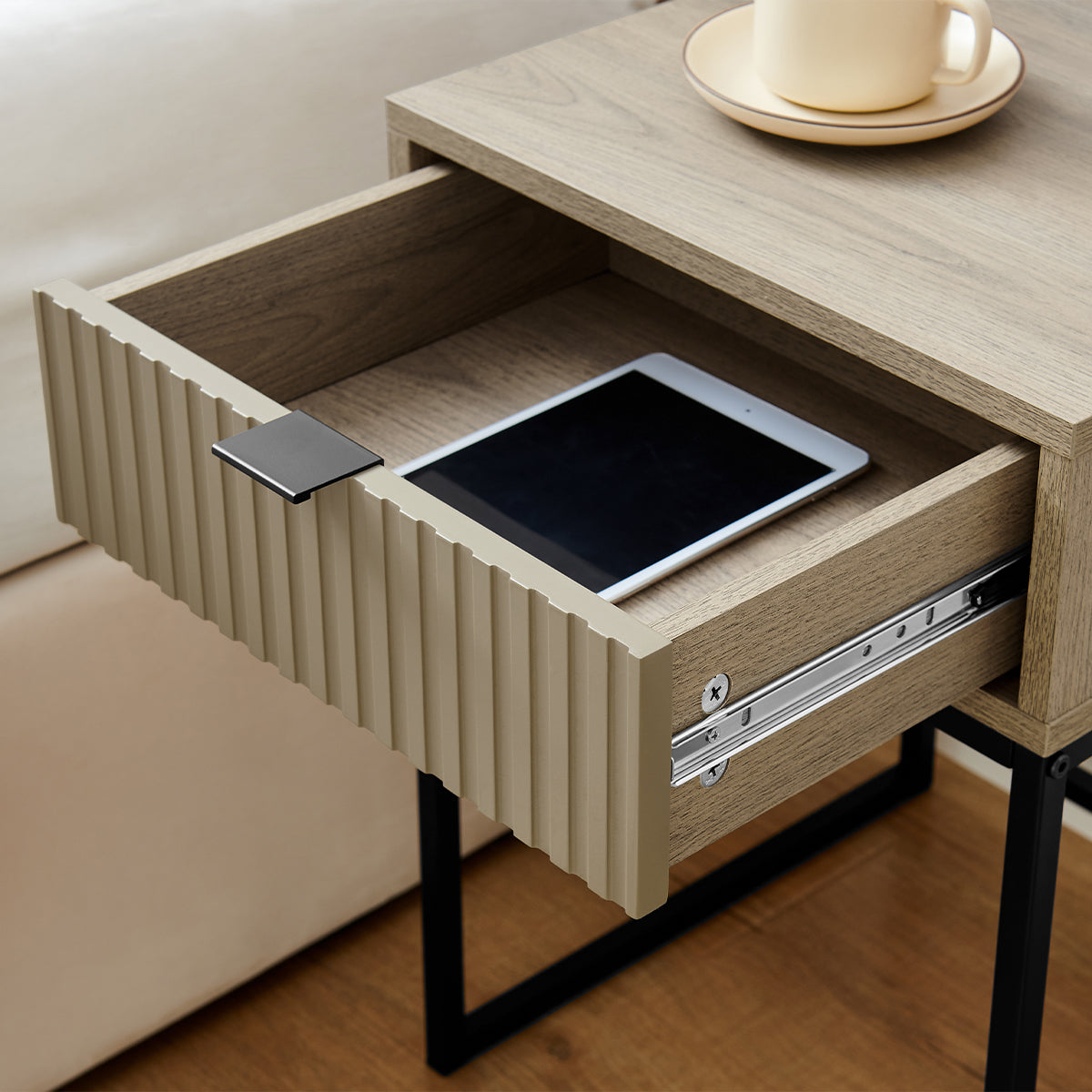 One Drawer Bedside Table - Hesley Nordic Wood Range