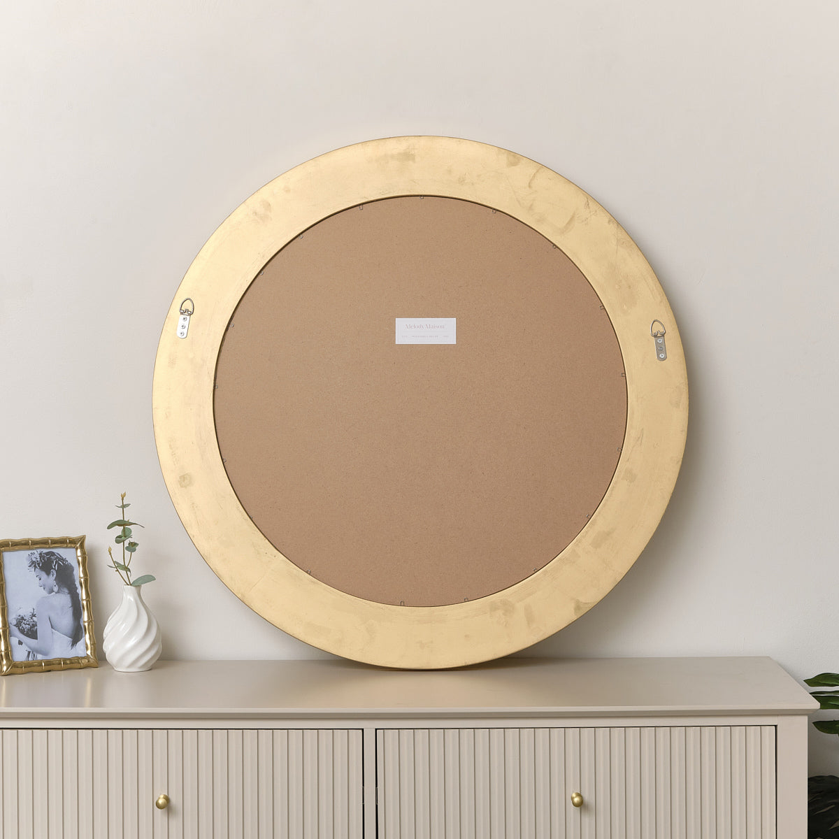 Large Round Gold Vintage Wall Mirror 80cm x 80cm