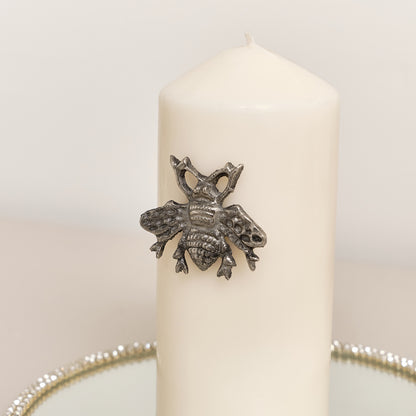 Silver Bumblebee Candle Pin