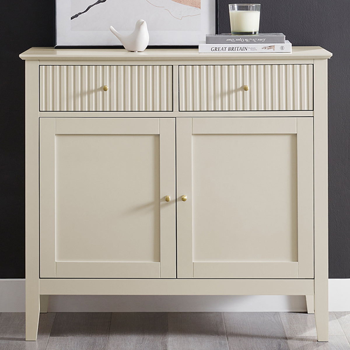 Taupe Two Door Two Drawer Sideboard - Hales Taupe Range