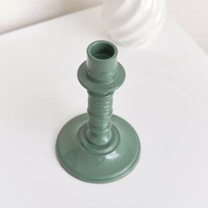 Teal Candlestick Holder - 16cm