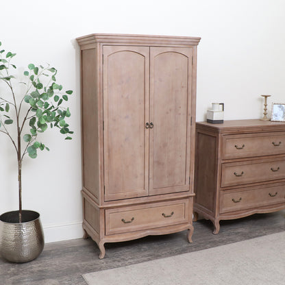 Large Wooden Wardrobe - Hessian Range