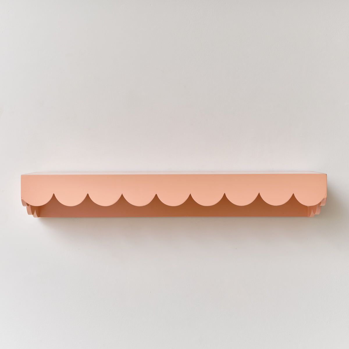 Peach Scalloped Wall Storage Shelf - 61cm