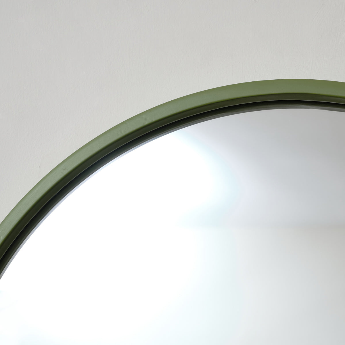 Round Olive Green Wall Mirror 40cm x 40cm