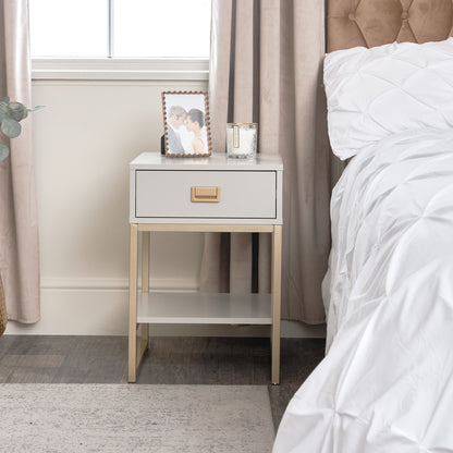 One Drawer Bedside Table - Elle Stone Range