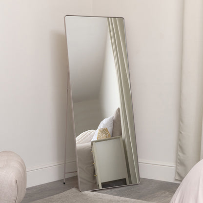 Taupe Framed Free Standing Cheval Mirror 155cm x 60cm