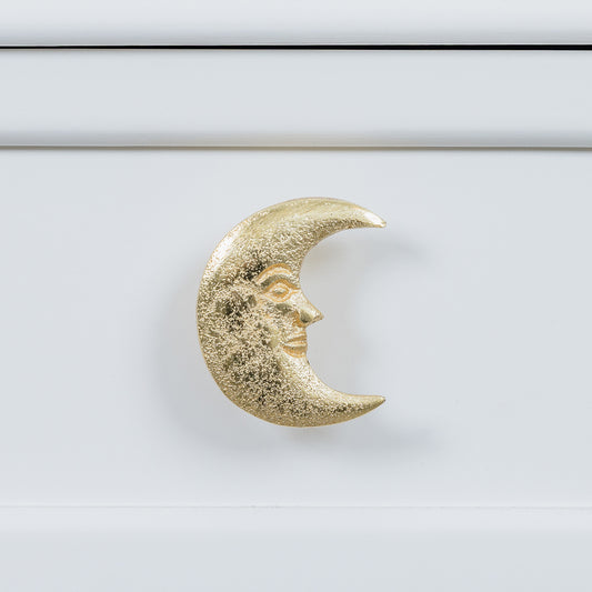  Gold Crescent Moon Drawer Knob 