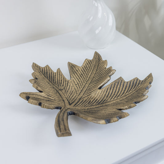  Rustic Maple Leaf Trinket Tray 