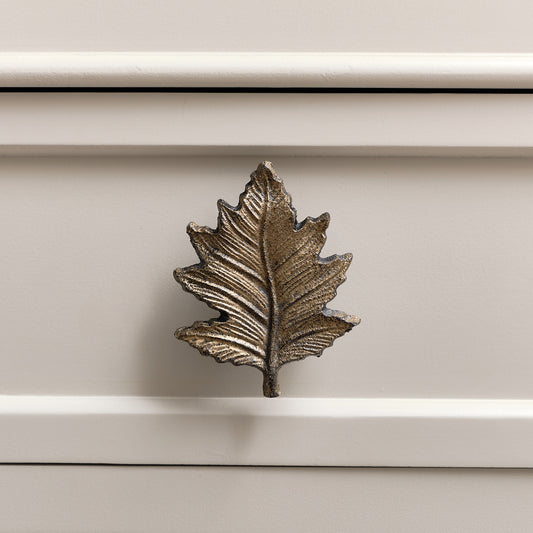  Large Rustic Leaf Drawer Knob 