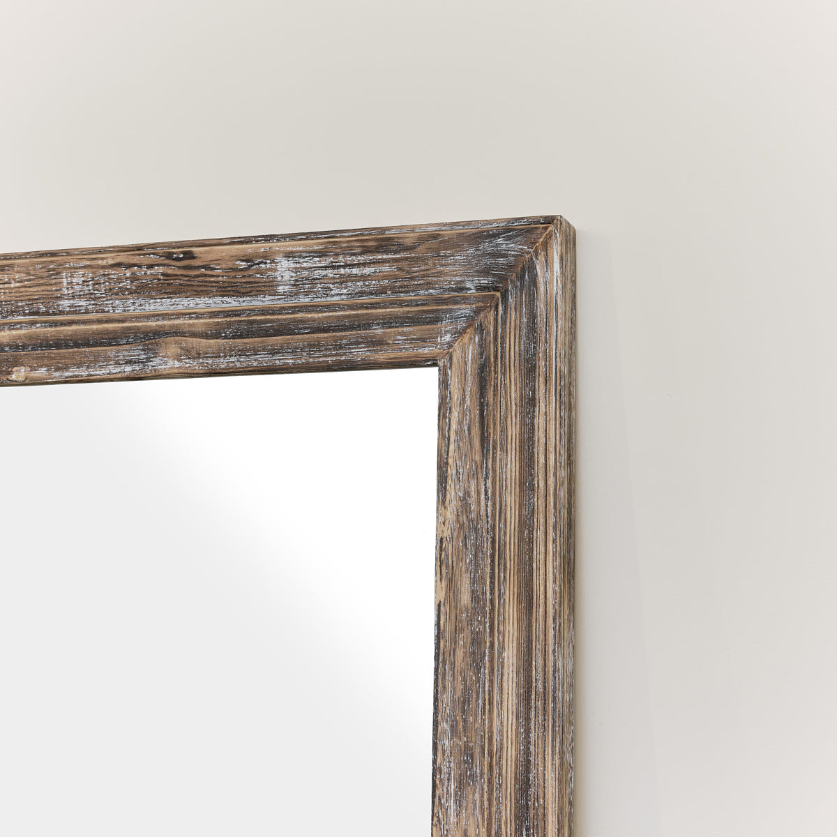 Large Rustic Wooden Wall/Leaner Mirror 158cm x 78cm