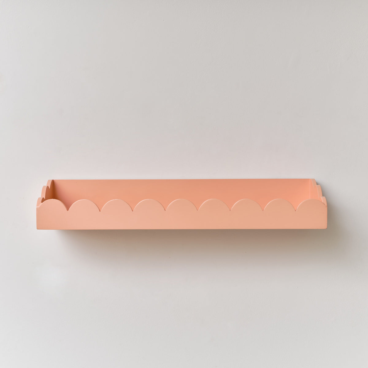 Peach Scalloped Wall Storage Shelf - 61cm