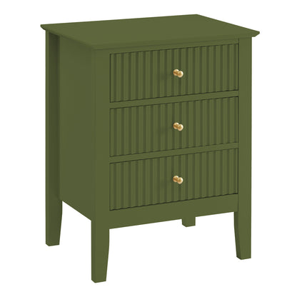 Pair of 3 Drawer Bedside Tables - Hales Green Range